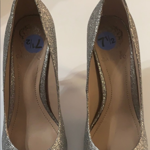 Silver glitter Vince Camuto heels - Picture 5 of 7